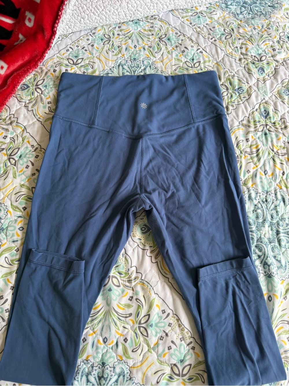 Athleta Slate Blue High-Rise Crop Leggings - Picture 2 of 4